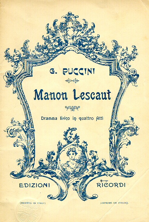 Manon lescaut libretto